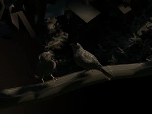 Two sparrows 3D Model