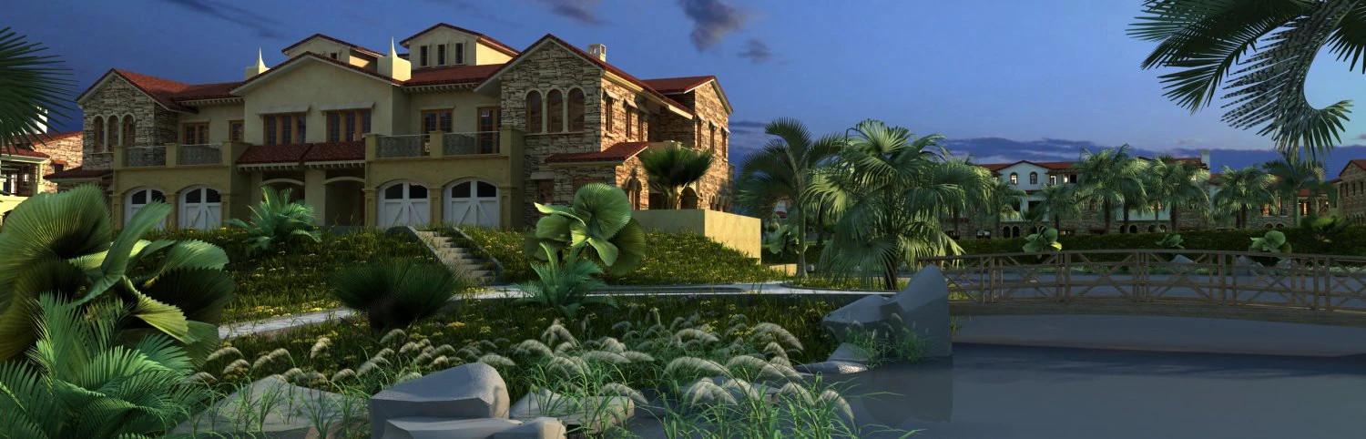 Villa 3D Model .c4d .max .obj .3ds .fbx .stl .blend 