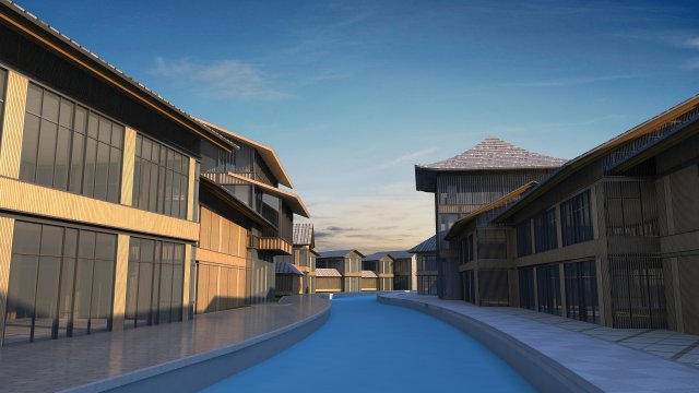 Resort Modello 3D .c4d .max .obj .3ds .fbx .stl .blend 