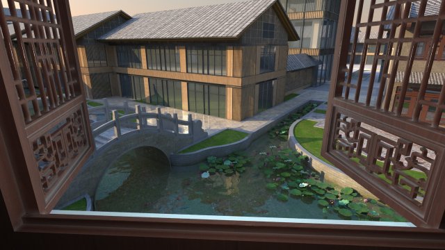 Resort Modelo 3D .c4d .max .obj .3ds .fbx .stl .blend 