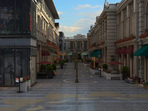 Strada commerciale Modello 3D