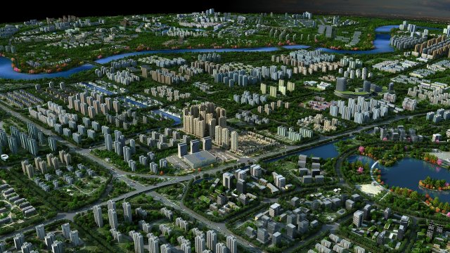 Urban architecture 3D 模型 .c4d .max .obj .3ds .fbx .stl .blend 