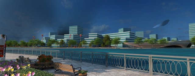 Urban architecture 3D Model .c4d .max .obj .3ds .fbx .stl .blend 