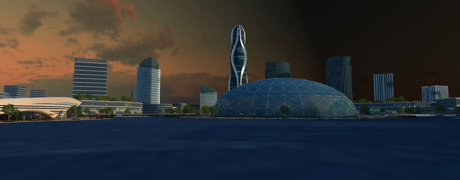 Urban architecture 3D Model .c4d .max .obj .3ds .fbx .stl .blend 