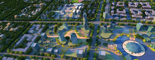 Urban architecture 3D Model .c4d .max .obj .3ds .fbx .stl .blend 