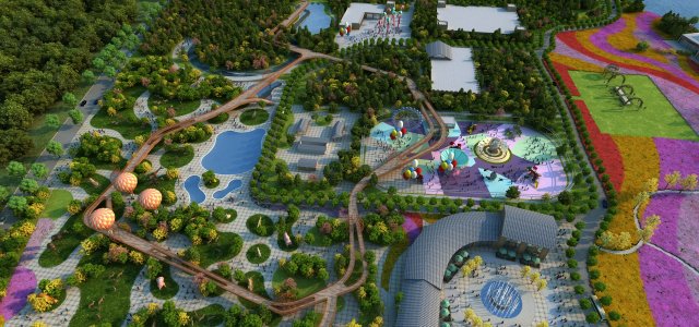 Plaza 3D Model .c4d .max .obj .3ds .fbx .stl .blend 