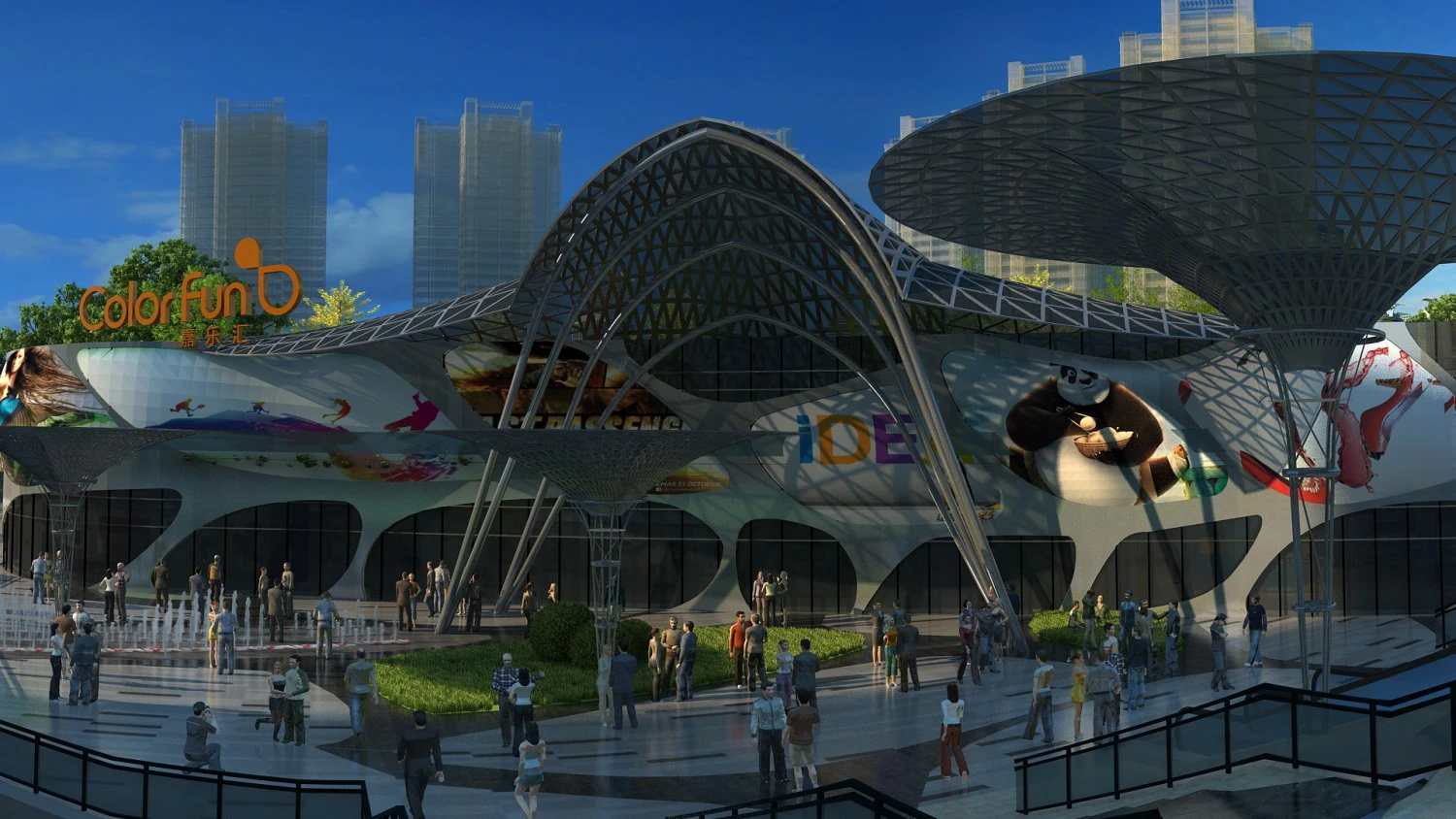 Urban architecture 3D Model .c4d .max .obj .3ds .fbx .stl .blend 