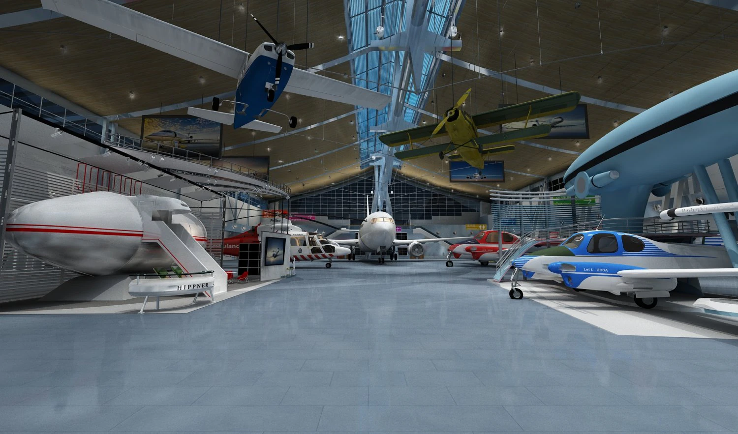 Aircraft show 3D Model .c4d .max .obj .3ds .fbx .stl .blend 