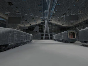 High speed rail exhibition 3D Model