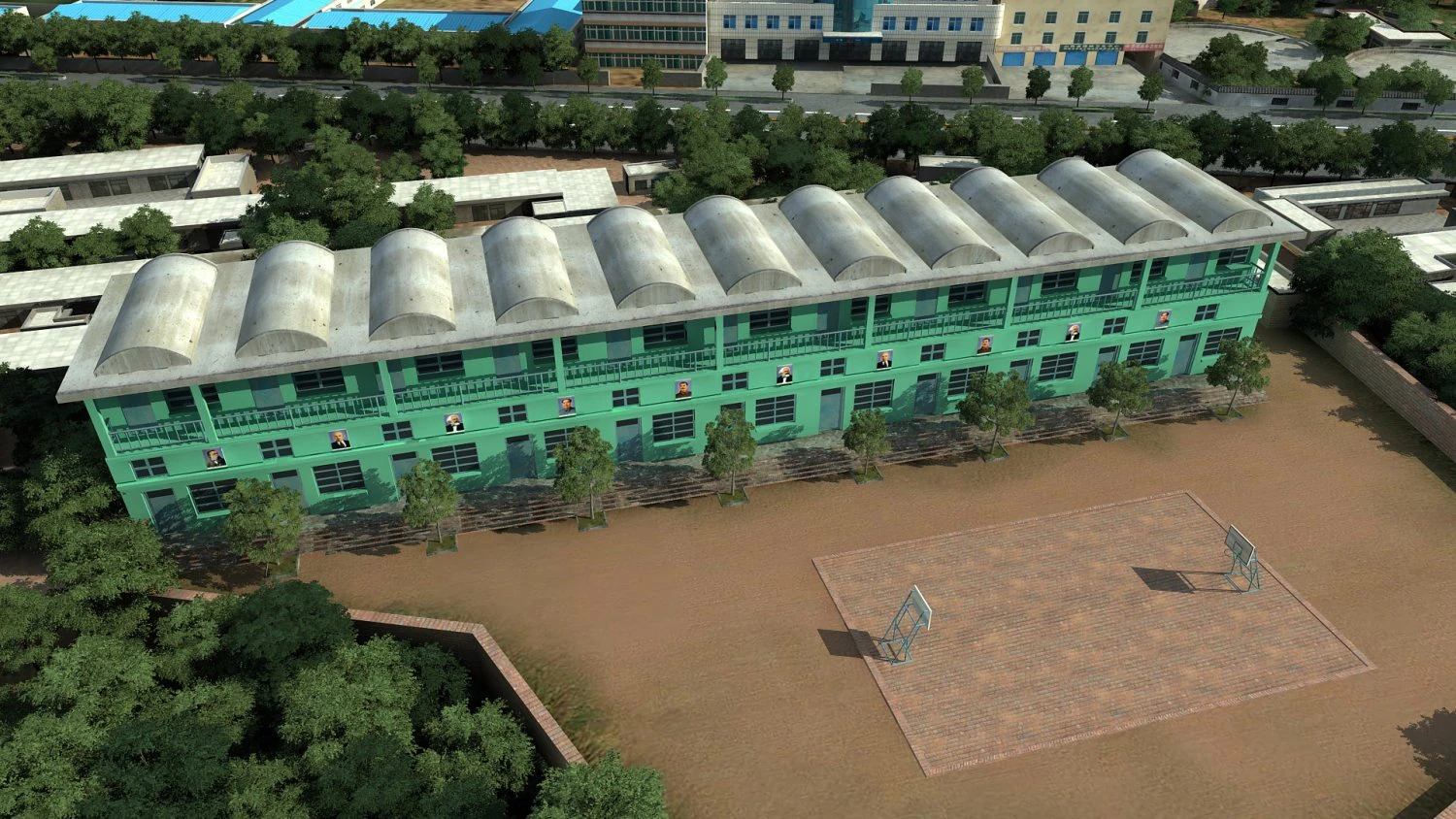 School 3D Model .c4d .max .obj .3ds .fbx .stl .blend 