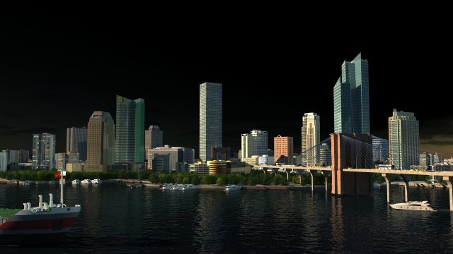 Urban architecture 3D Model .c4d .max .obj .3ds .fbx .stl .blend 