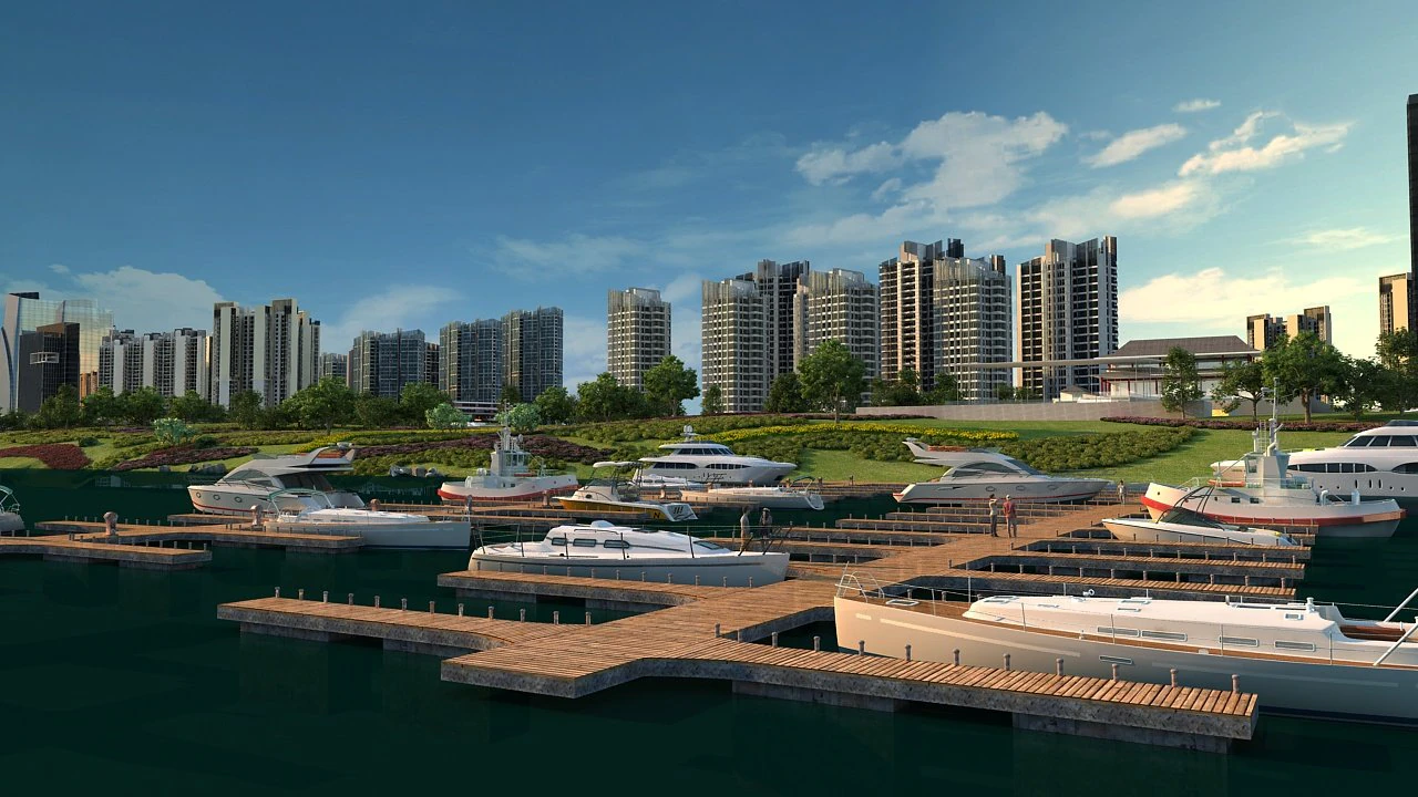 Harbor 3D Model .c4d .max .obj .3ds .fbx .stl .blend 