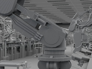 Automobile workshop Modello 3D