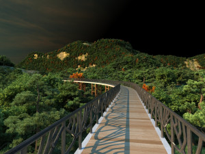 Mountain bridge 3D Model