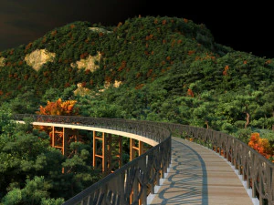 Ponte de montanha Modelo 3D