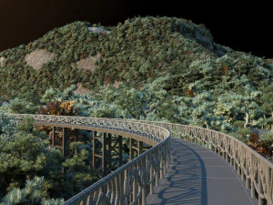 Ponte de montanha Modelo 3D