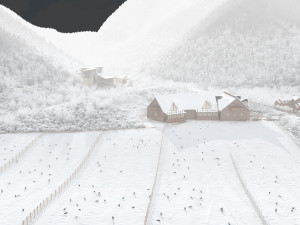 Snow in the mountains 3D Model