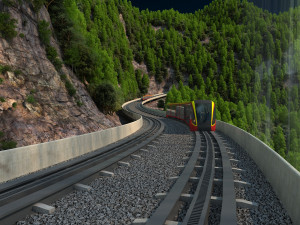 Mountain railway 3D Model