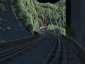 Mountain railway 3D Model