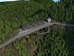 Esta&ccedil;&atilde;o ferrovi&aacute;ria Modelo 3D