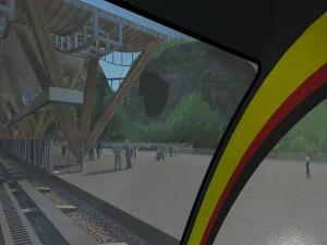 Railway station 3D Model