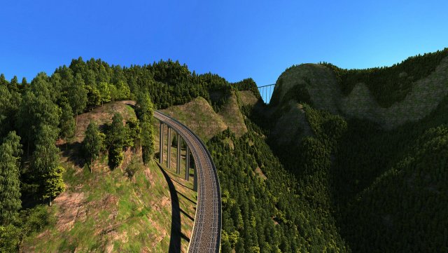 Mountain railway 3D 모델 .c4d .max .obj .3ds .fbx .stl .blend 