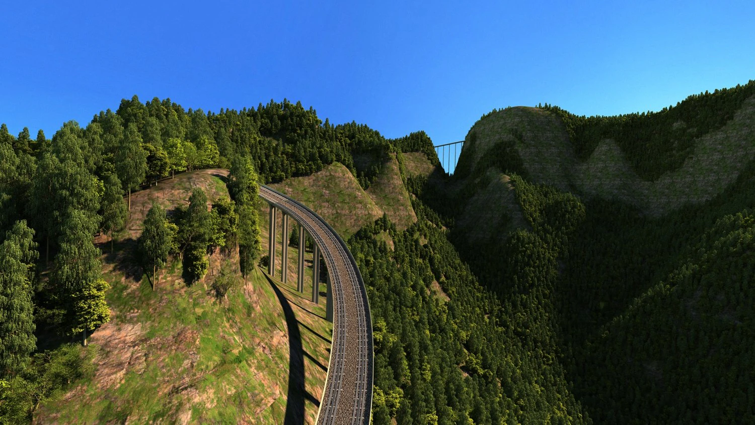 Mountain railway 3D Model .c4d .max .obj .3ds .fbx .stl .blend 