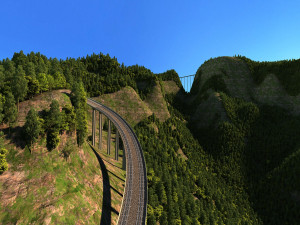 Mountain railway Modèle 3D