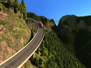 Mountain railway 3D Model