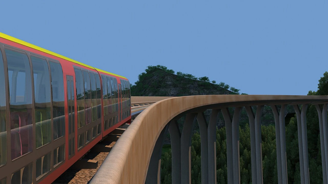 Mountain railway 3D Model .c4d .max .obj .3ds .fbx .stl .blend 