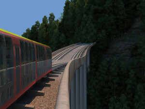 Mountain railway Model 3D