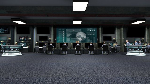Command center 3D 模型 .c4d .max .obj .3ds .fbx .stl .blend 