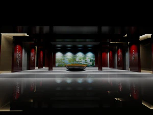 Sala de exposi&ccedil;&otilde;es Modelo 3D