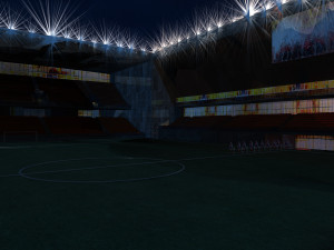 Soccer field 3D Modell