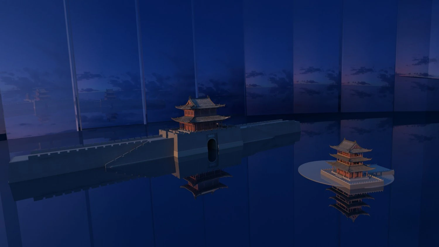 Gatehouse 3D Model .c4d .max .obj .3ds .fbx .stl .blend 