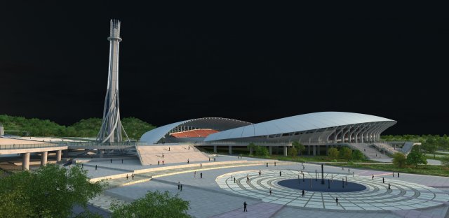 Stadium 3D Model .c4d .max .obj .3ds .fbx .stl .blend