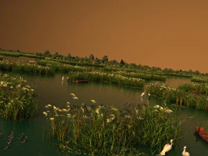 습지의 봄 3D 모델