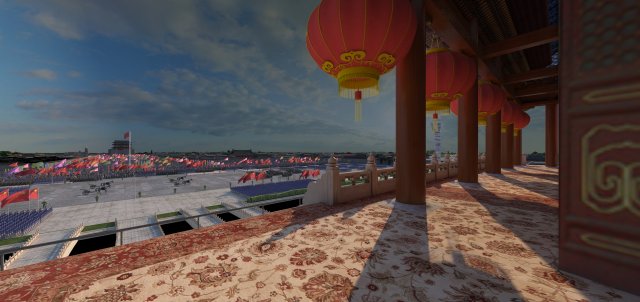 Tiananmen Gate Tower 3Dモデル .c4d .max .obj .3ds .fbx .stl .blend 