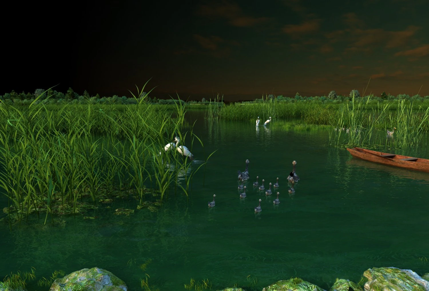 Wetland spring 3D Model .c4d .max .obj .3ds .fbx .stl .blend 