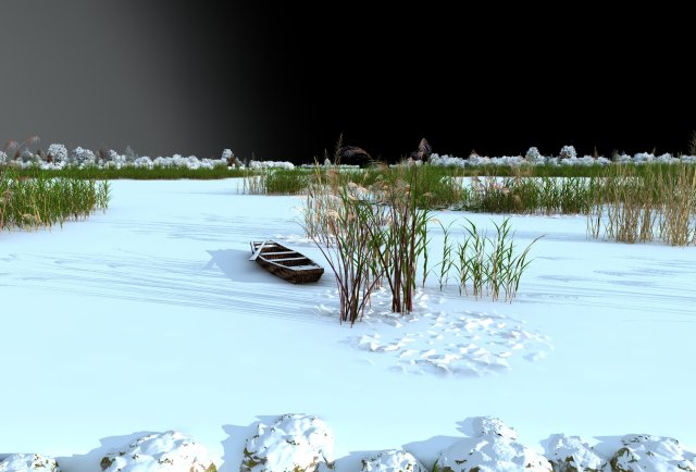 Wetland winter 3D मॉडल .c4d .max .obj .3ds .fbx .stl .blend 