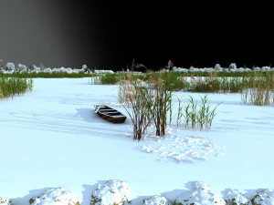 Sulak alan kışı 3D Model