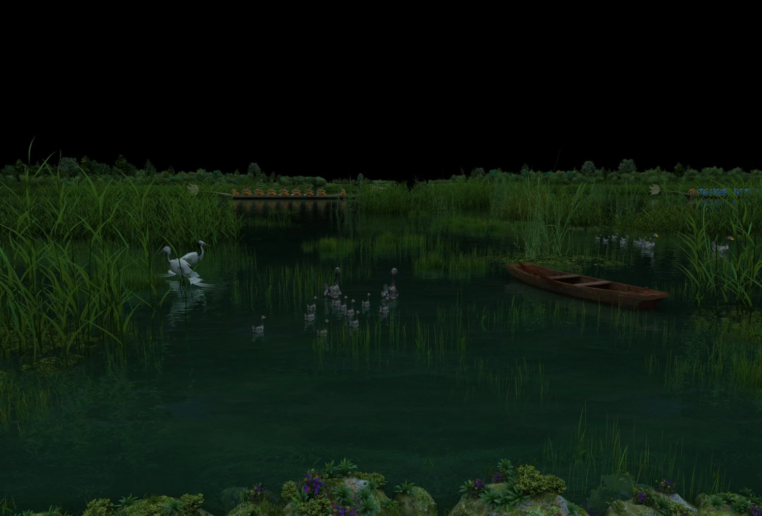 Wetland summer 3D Model .c4d .max .obj .3ds .fbx .stl .blend 