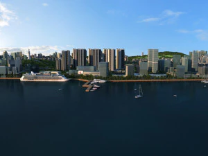 Vista da cidade Modelo 3D