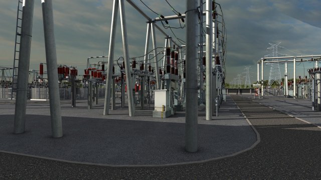 Power station 3Dモデル .c4d .max .obj .3ds .fbx .stl .blend 