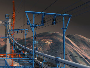 Bridge construction site 3D Model