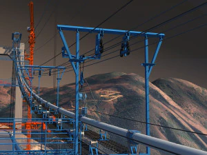 Bridge construction site 3D Model