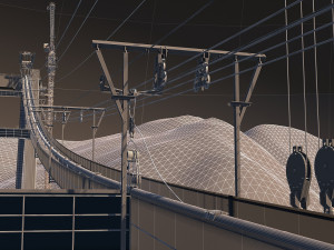 Bridge construction site 3D Model