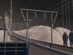 Bridge construction site 3D Model