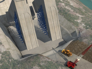 Bridge construction site 3Dモデル