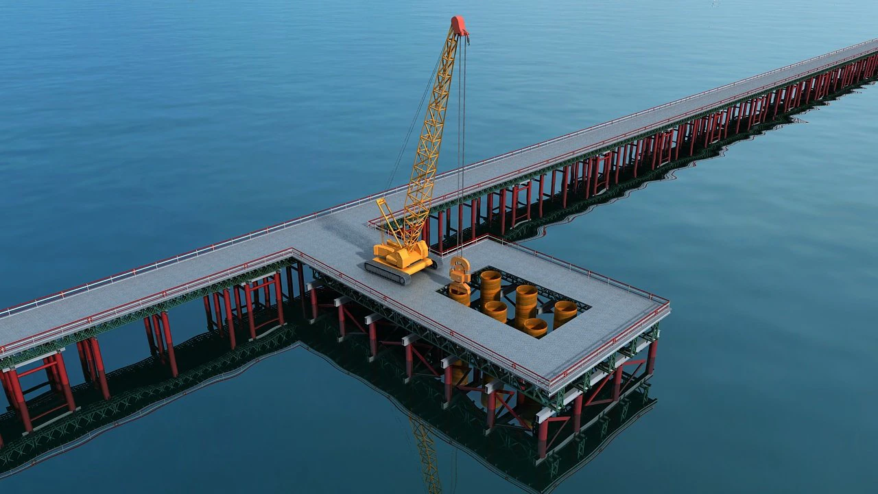 Build bridge 3D Model .c4d .max .obj .3ds .fbx .stl .blend 